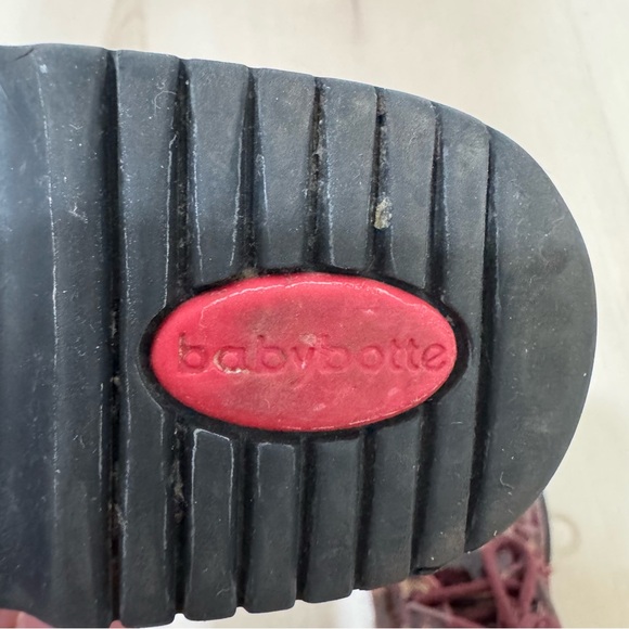 Babybotte Girl's Kids Toddler Boots Lace Up Maroon Plaid Size 22 EU Toddler 6 - Picture 11 of 11